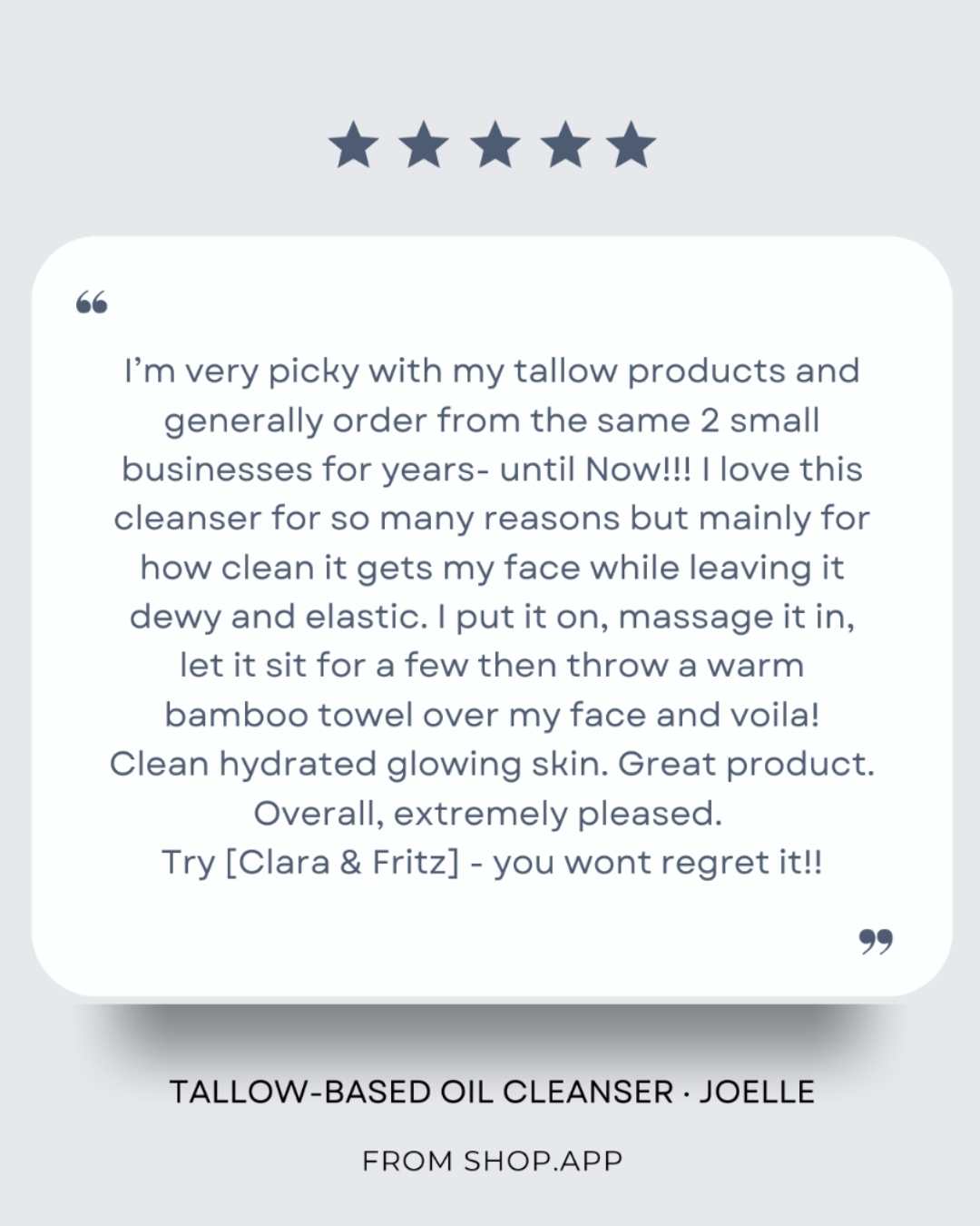 Tallow-Based Oil Cleanser
