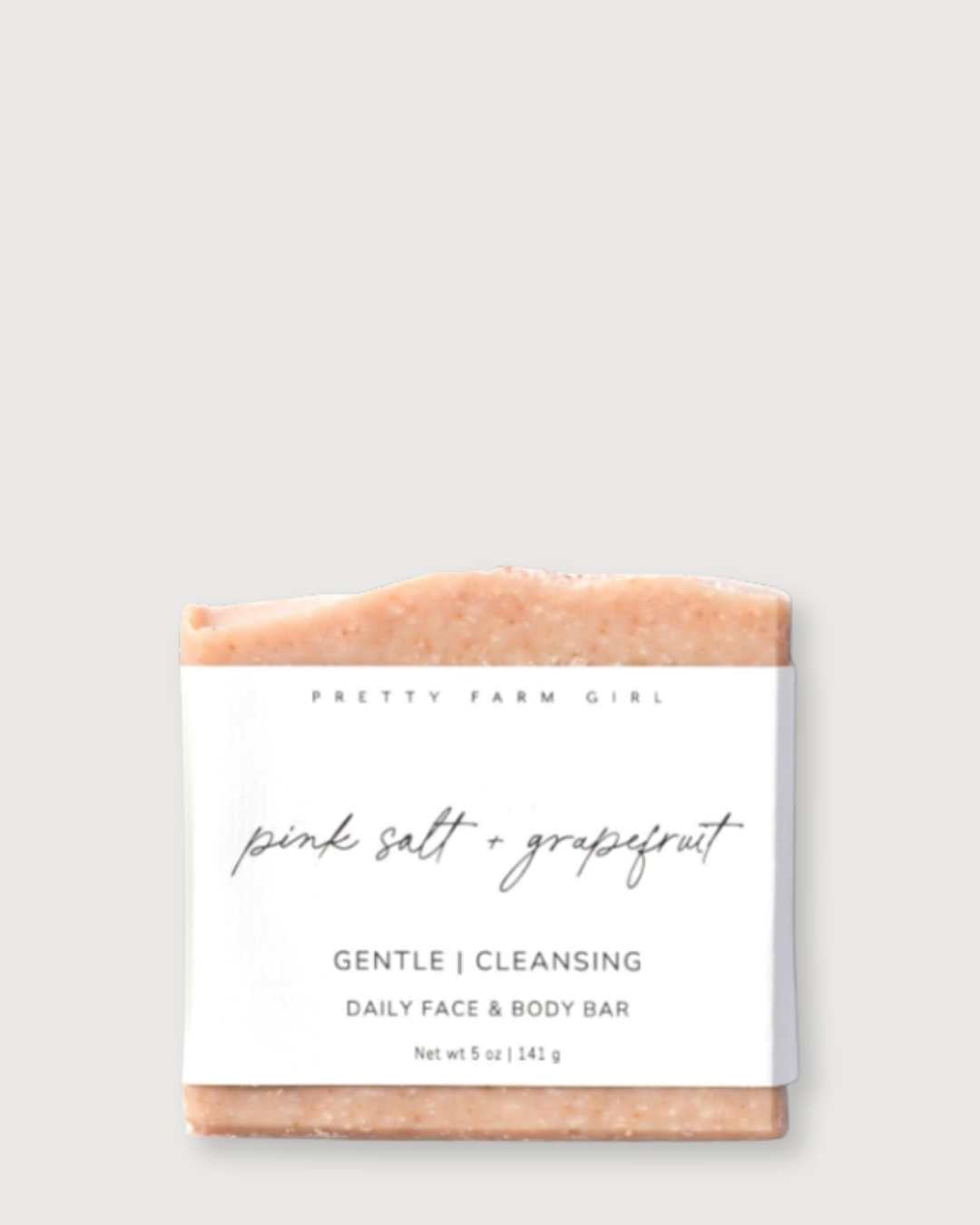 Pink Salt + Grapefruit Cleansing Bar Handmade Tallow and Goat Milk Soap Bar