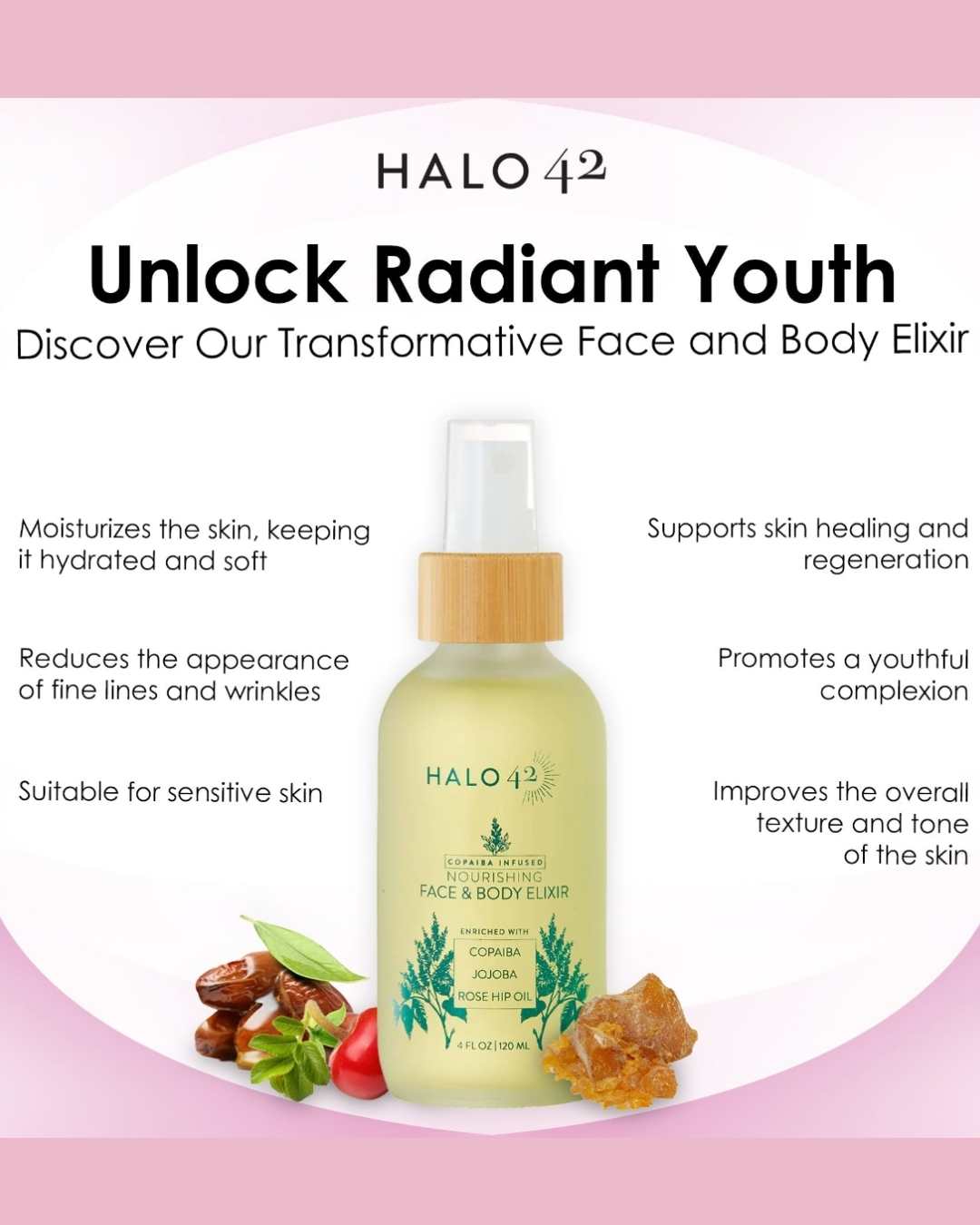 Copaiba-Infused Moisturizing Face and Body Oil Elixir