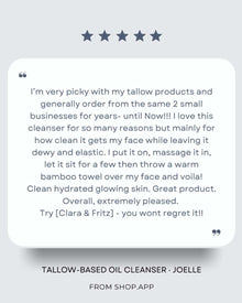 Tallow-Based Oil Cleanser