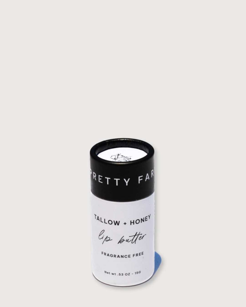 Fragrance Free Tallow + Honey Lip Butter in Eco-Friendly Travel Tubes